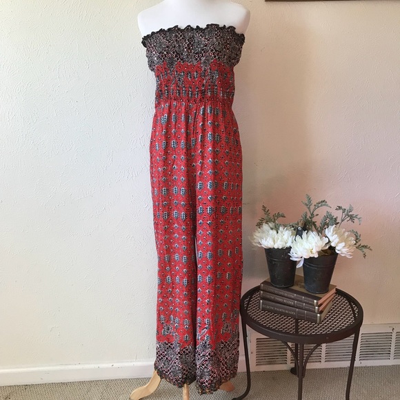 Angie Pants - NWOT Angie Strapless Wide Leg Romper